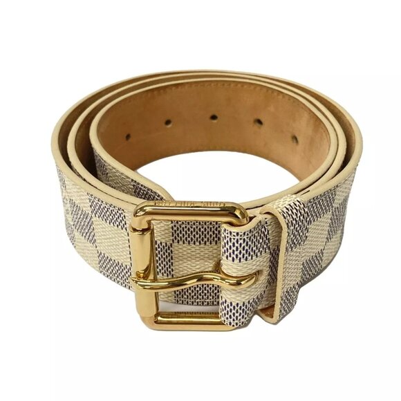 LOUIS VUITTON Accessories - Auth LOUIS VUITTON Santure Pochette Solo 40MM Azur - Belt 502-122324